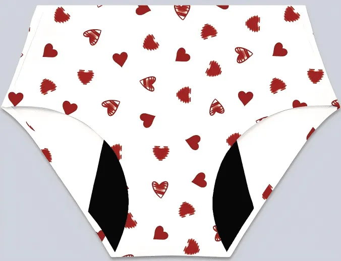 Heart Print Period Panty