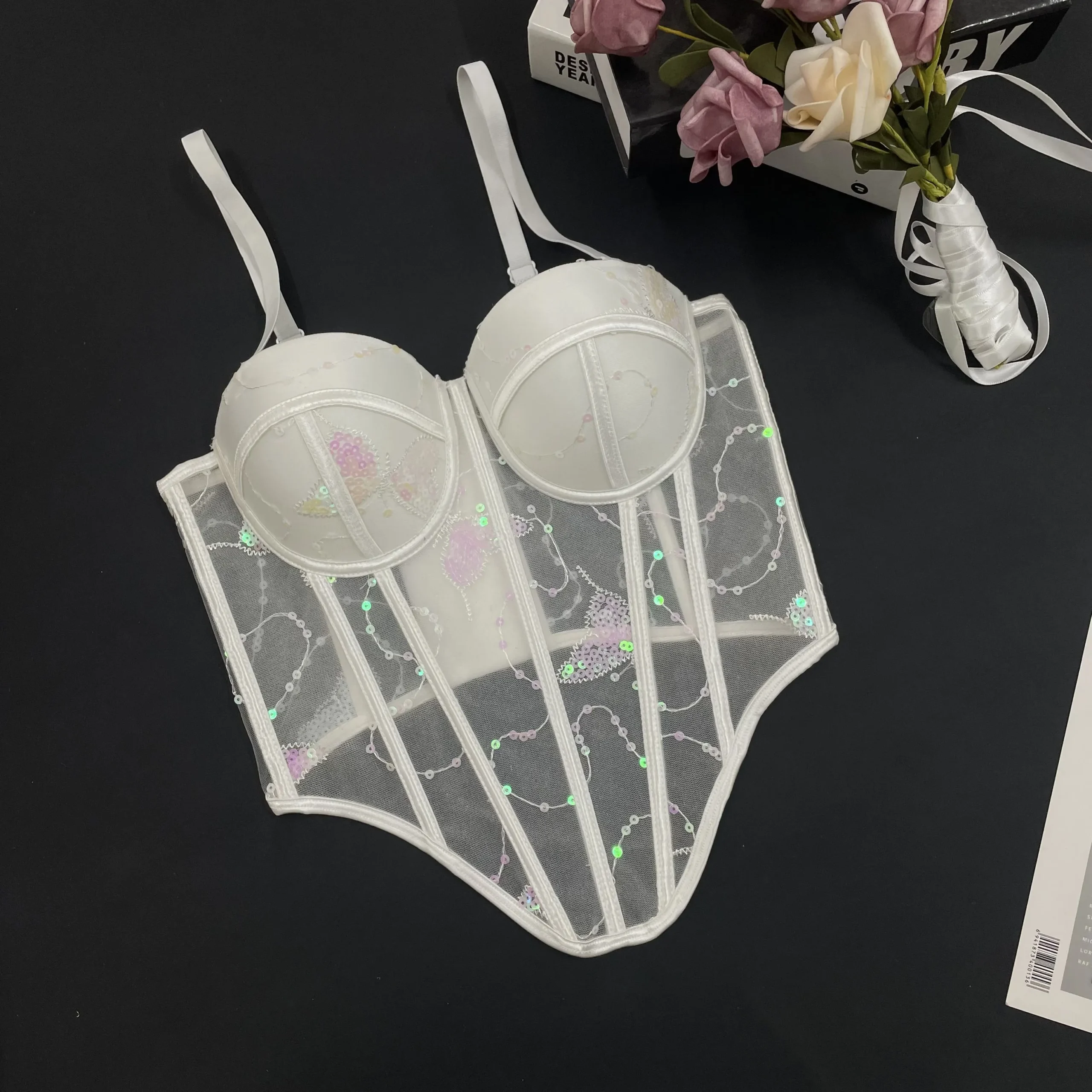 Iridescent Mesh Corset