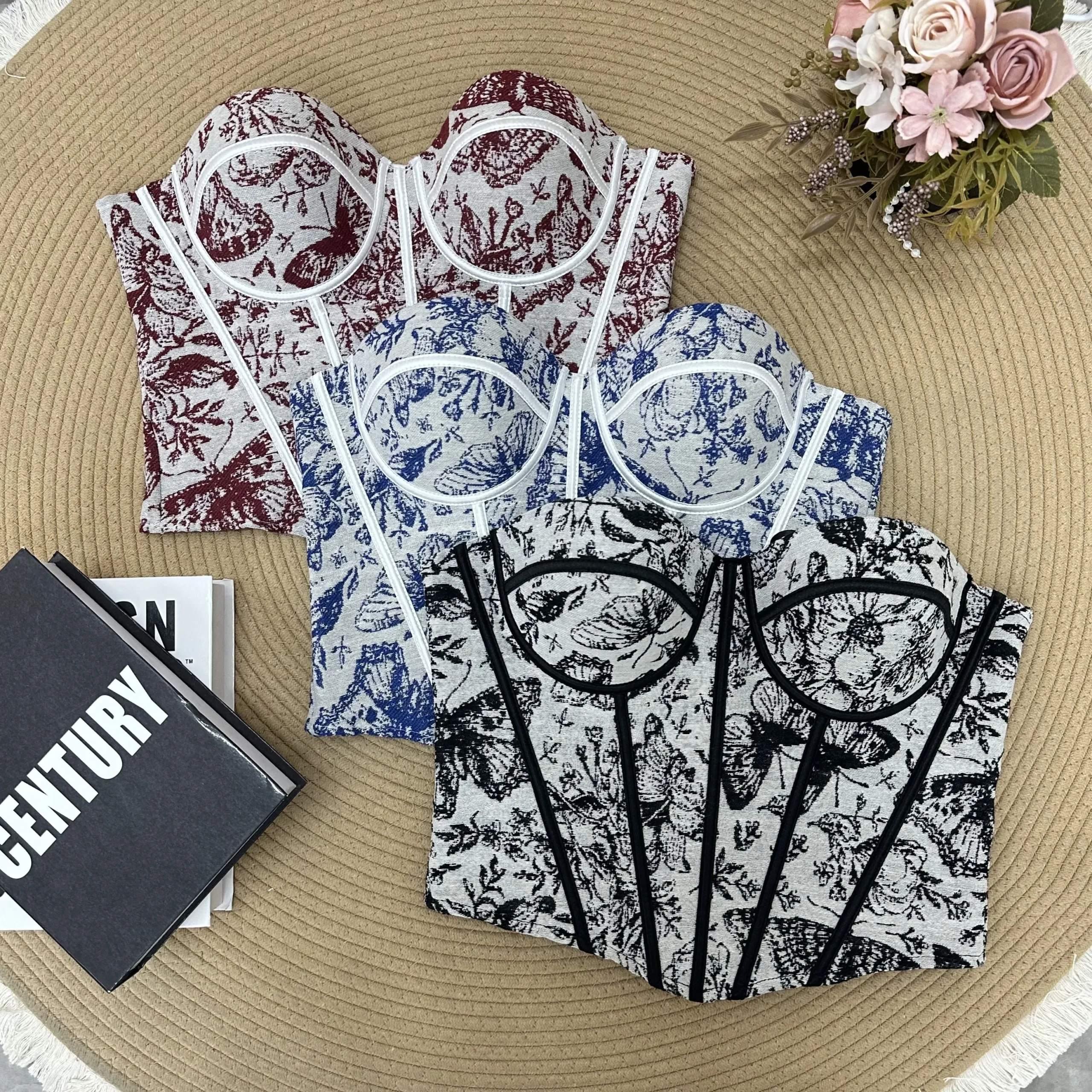 Vintage Print Corset